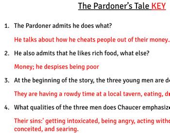 in what ways are the rioters similar to the pardoner - ap lit the pardoners quiz.